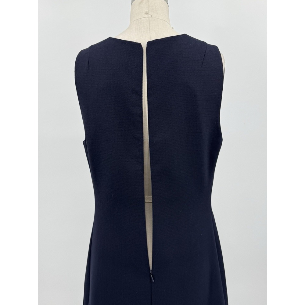 Tory Burch Women Brynn Navy Sleeveless Ponte Wool Blend Dress Size 8 Old Money - Picture 7 of 12